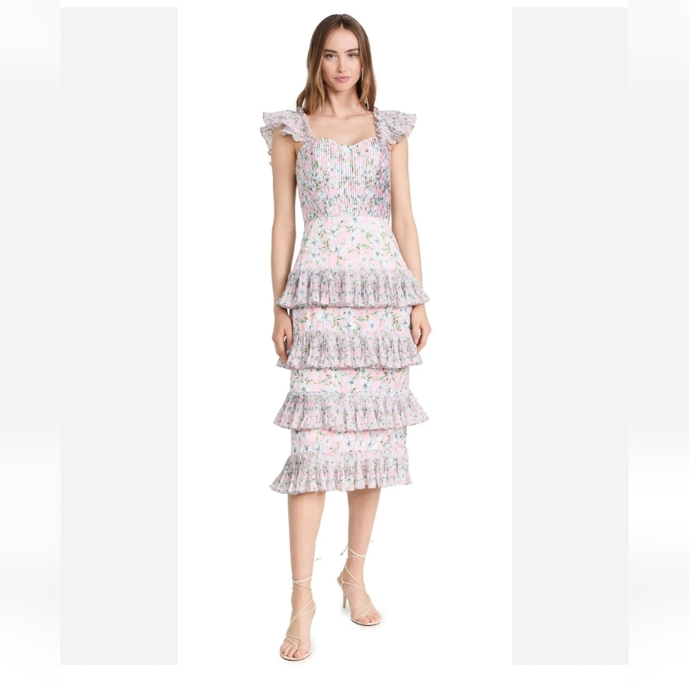 Nwt Amur Grady combo pleated dress size 4